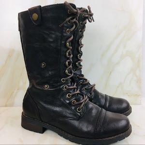 Refresh Women’s Folded Cuff Back Zipper  Boots 7.5